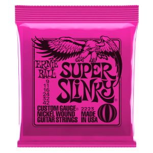 Ernie Ball 2223 Super Slinky Nickel Wound Electric Guitar Strings - .009-.042