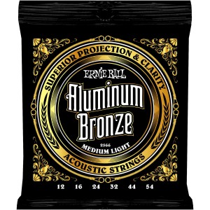 Ernie Ball 2566 Medium Light Aluminum Bronze Acoustic Strings - .012-.054