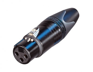 Neutrik NC3FXX-B 3 Pole Female Cable Connector, Black Color