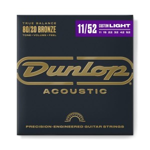 Dunlop DAB1152 80/20 Bronze Acoustic Guitar Strings - .011-.052 Medium Light