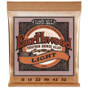 Ernie Ball 2148 Earthwood Phosphor Bronze Acoustic Guitar Strings - .011-.052 Light