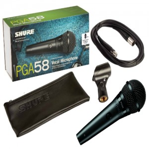 Shure PGA58-XLR-E Cardioid Dynamic Vocal Microphone with XLR-to-XLR Cable