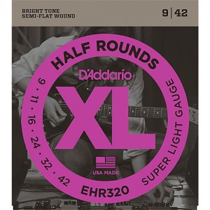 D'Addario EHR320 Half Round Super Light Electric Guitar Strings